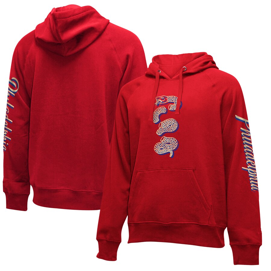 NBA Philadelphia 76ers New Era 201920 City Edition Pullover Hoodie Red